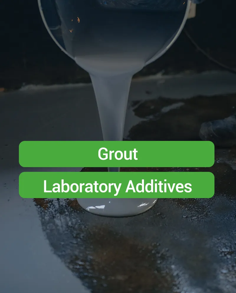 Flowable grey cementitious grout being poured into a construction area
