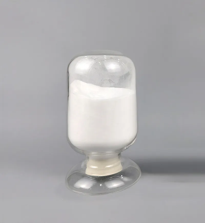 ZhiFormix SMF-01 white superplasticizer powder in a transparent sample container